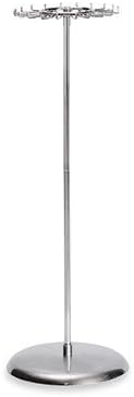 SSWBasics Revolving Belt, Scarf, and Tie Rack (Chrome) - Tie Organizer for Men - Belt and Scarf Rack, Space Saving Closet Organizer for Home, Retail, Thrift, Boutique, Vendor Shows - Sturdy and Sleek