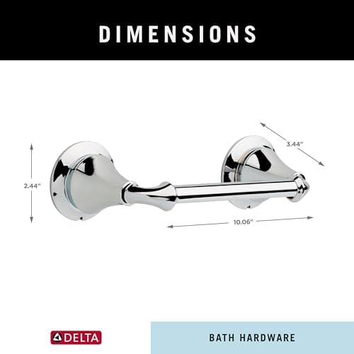 Delta Pivoting Toilet Paper Holder | Polished Chrome | Wall Mount | Linden Bathroom Accessories, 11 x 4.5 x 3.25 Inches (Pack of 3) - Image 6