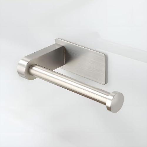 YIGII Self Adhesive Toilet Paper Holder - Bathroom Toilet Paper Holder Stand no Drilling Stainless Steel Brushed - Image 6