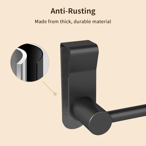 YUMORE 12" Extra-Long Over the Cabinet Towel Holder 2-Pack - Image 6