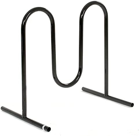 Global Industrial 41" L Wave Bike Rack, Free Standing, 5-Bike Capacity, Powder Coated Steel, Black, Commercial Bike Rack for Stores, Parks, Schools and More