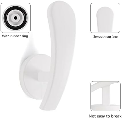 Curtain Holdback, 2pcs Wall Mounted Drapery Tiebacks with Screws, White - Image 7
