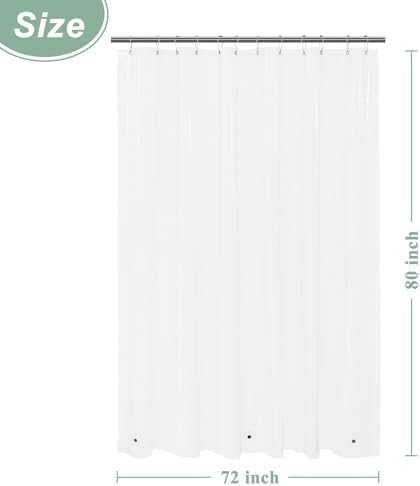 Mrs Awesome 72x80 Long Shower Curtain Liner Clear - Image 7