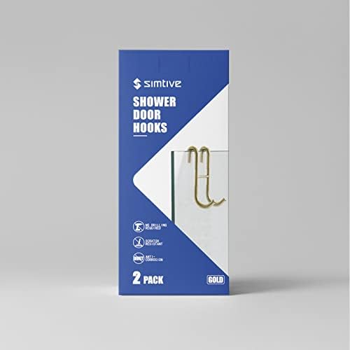 Simtive Squeegee Hooks for Towel Bathroom Frameless Glass Shower Door (4-Pack), Gold - Image 6