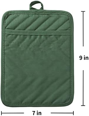 Anyi Pot Holders and Oven Mitts 7" X 9" Heat Resistant Cotton Pocket Pot Holder Set Feature of Non Slip Kitchen Hot Pad Oven Mitts, 3-Pack (Mojave Desert) - Image 7