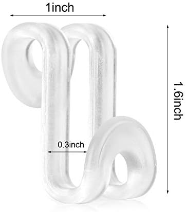Mlici 60 Pack Space Saving Hanger Hooks, Connector Hooks for Closet, Clear - Image 6