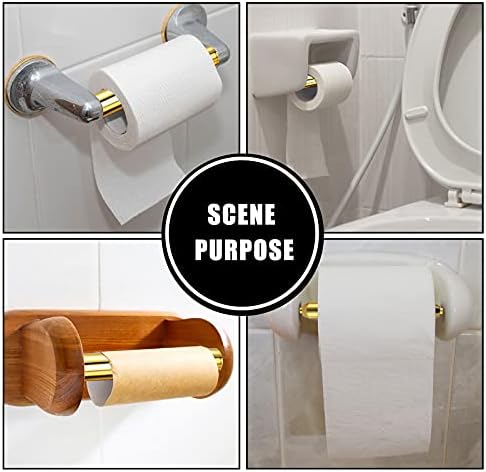 Shappy 4 Pcs Universal Toilet Paper Holder Replacement Rod Spring Loaded Plastic Retractable Paper Replacement Rod Toilet Tissue Roll Holder Insert for Bathroom Home Fixture Accessories (Gold) - Image 7