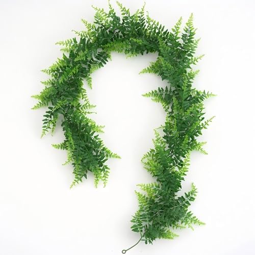 GBESTWOOW Fern Garland, Artificial Vine Fake Greenery Wedding Arch Swag Backdrop Doorways Table Runner Ivy Indoor Outdoor - Image 5