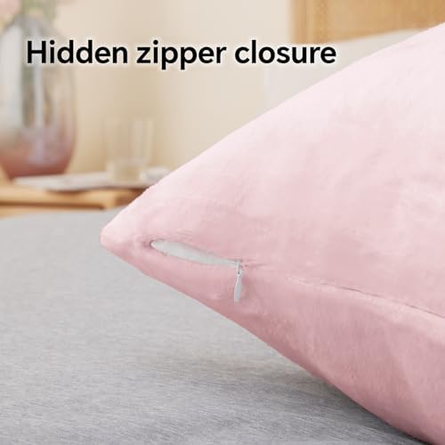 BEDELITE Flannel Pillowcases Standard Set of 2, Pink, 20x26 Inches - Image 6