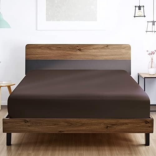 FreshCulture King Fitted Sheet Only - Hotel Quality Fitted Sheet King Size - Ultra Soft & Breathable - Brushed Microfiber - Deep Pocket - Cooling Fitted Sheets for King Size Bed (Brown) - Image 6
