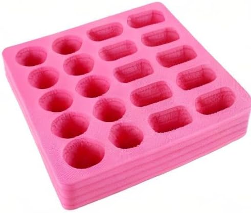 Polar Whale Lotion and Body Spray Stand Organizer Large Tray Pink Durable Foam Washable Waterproof Insert for Home Bathroom Bedroom Office 12.3 x 11.75 x 2 Inches 20 Slots