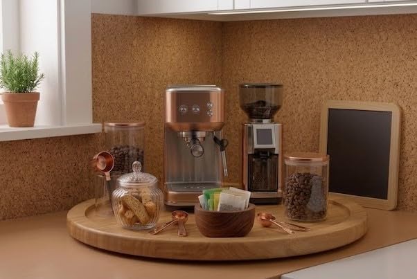 YBM Home Bamboo Wooden Non-Skid Lazy Susan Turntable Fully Rotating Pantry Cabinet
