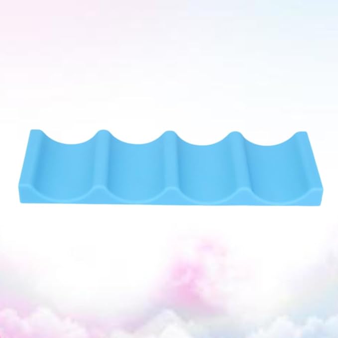 2pcs Silicone Fridge Can and Beer Bottle Rack Stacking Beverage Organizer for Fridge Pantry and BBQ Lightweight and Easy to Clean for Home and Outdoor Use Blue