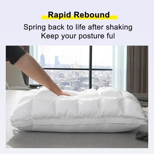 YOUR MOON Soft Pillows King Size for Sleeping, Support Bed Pillows, Fluffy Down Alternative Pillow, Luxury Hotel Gel King Pillows for Side Sleeping (White) - Image 6