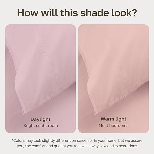 California Design Den Organic Cotton California King Fitted Sheet, Pink - Image 6