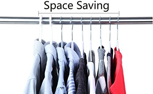 Finnhomy Bar Design Heavy Duty 50 Pack Plastic Hangers, Clothes Hangers with Non-Slip Pads, Great for Shirts, Pants, Scarves, Strong Enough for Coat, Gray - Image 6