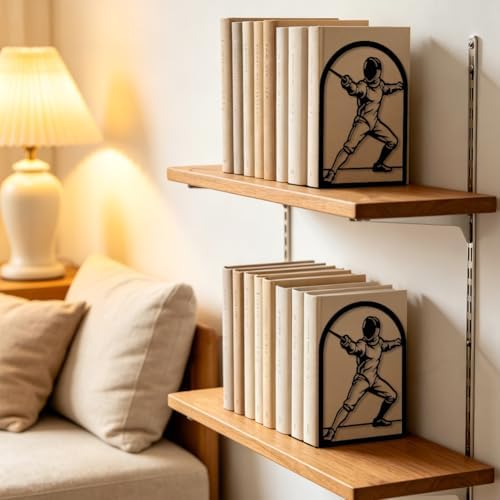Peacoblue 4.7"x3.5"x7.1" Metal Bookends, Heavy Duty Book Ends for Shelves - Image 6