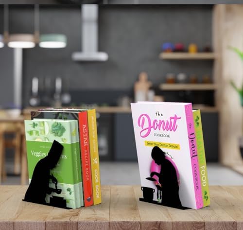 Artori Design Hidden Bookends for Shelves - Cooking Book Ends - Image 7