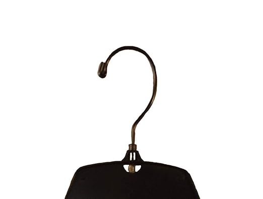 NAHANCO 25500BHMG Plastic Shirt/Dress Hanger with Black Swivel Hook and Molded Non-Slip Shoulders, Heavy Weight, 17", Black (Pack of 100)