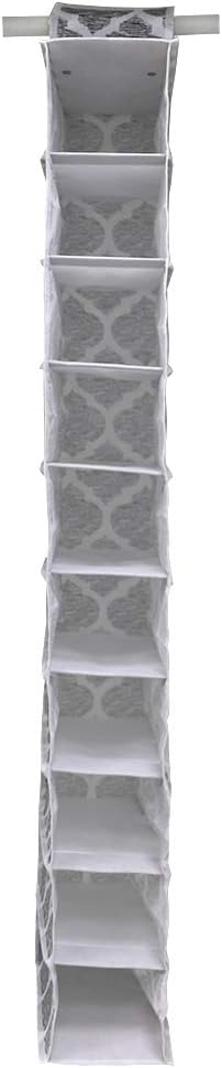 Home Basics Arabesque Non-Woven Closet Storage (2, 10 Shelf Hanging Closet Organizer)