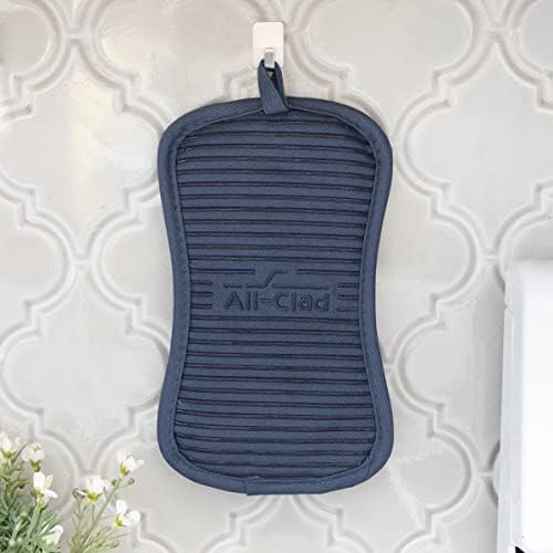 All-Clad Premium Pot Holder & Hot Pad: Heat Resistant to 500 Degrees - 100% Cotton, 10"x6.25" Hot Pad for Kitchen and Barbeque, (2-Pack), Indigo - Image 7