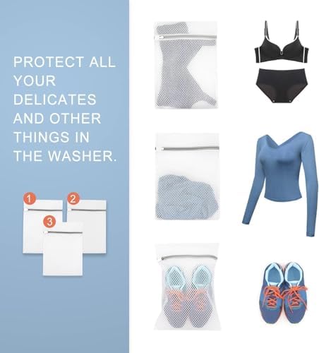 Mesh Laundry Bags for Delicates,Durable Zipper Wash Bags for Delicates, Lingerie, Bras, Underwear, Baby Clothes - Protect Garments in Washing Machine, 5-Piece Set (3 sizes) - Image 6