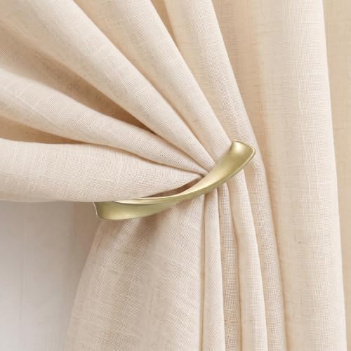 Sumnacon Curtain Holdbacks 2 Pcs Wall Mounted Curtain Tiebacks, Gold - Image 7