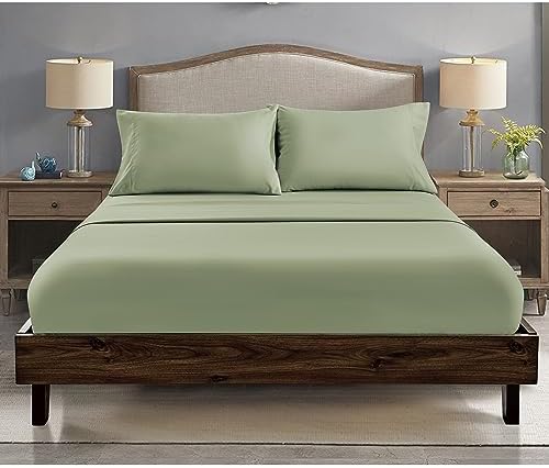 FreshCulture Queen Fitted Sheets, Bulk Pack of 6, Deep Pocket, Soft Microfiber Bottom Sheets for Home, Salons, Hotels, Queen Size Fitted Sheets Only (Sage Green) - Image 7