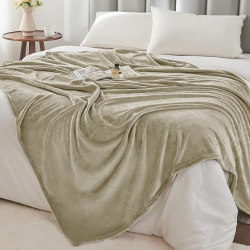 BEDELITE Fleece Blanket Soft Plush Twin Size Blanket Oatmeal 60"x80" - Image 7