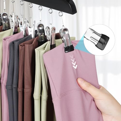 TOPIA HANGER 2 Pack Wooden Bra Hanger with Leggings Space Saving Organizer - Image 6