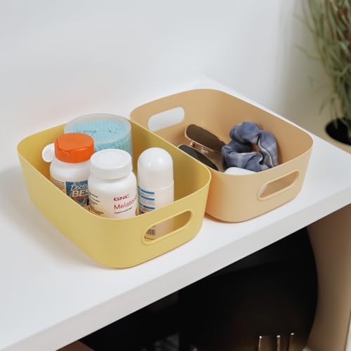 ZEXALOR 8 Pack Small Drawer Organizer Bins, Plastic Storage Bins Storage Containers for Kitchen Pantry Bathroom Cabinet Organization and Storage Bin Organizing Boxes - Image 6