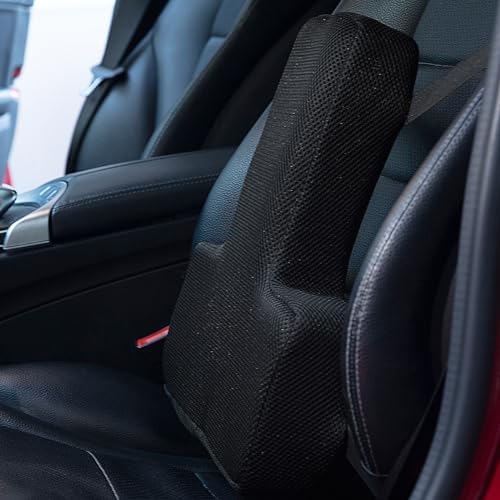 HOMBYS Lumbar Support Pillow for Office Chair-Seat Cushion for Back Support, Improved Sitting Posture and Upper/Lower Back Pain Relief for Desk Chairs, Car Seats and Airplanes(Black, 16"x12"x3") - Image 7