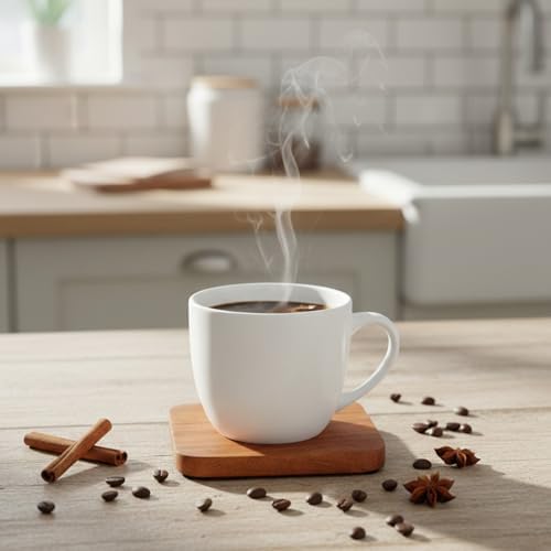 Acacia Wood Coasters Coffee Table, Drink Protection Decor (Square, Set of 6) - Image 7