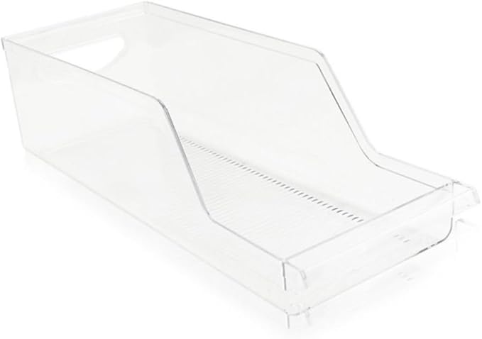 COLLBATH Beverage Can Dispenser Clear Storage Box for Refrigerator and Pantry Organization Stackable Holder for Drinks Safe Food-grade Material Easy Access