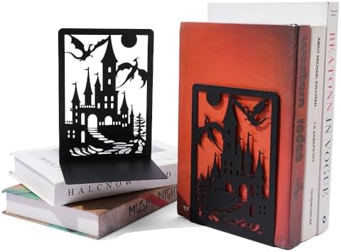 Dragon Book Ends, Heavy Duty Metal Bookends for Shelves - Image 5