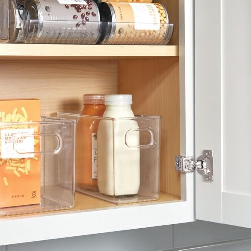iDesign Slim Clear Plastic Storage Bin, Tall Narrow, 4-Pack - Image 6