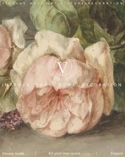 Vodefoad Vintage Antique Floral wall art Farmhouse Country Flower Wall Art, Cottage Flower Oil Art Print Country Field Style Retro Wall Decor for Gallery Kitchen Living Room Bedroom (UNFRAMED 8x10in) - Image 7