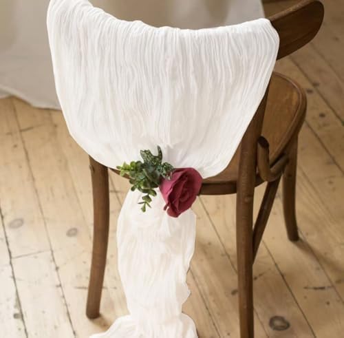 6Pack White Cheesecloth Table Runner 20 x 120 inch Gauze Table Runner - Image 7
