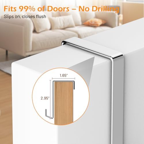 MISSLO 35 Large Pockets Over The Door Shoe Organizer Sturdy Oxford Fabric Hanging Shoe Rack for Door Mesh Closet Shoe Holder Hanger, White - Image 6