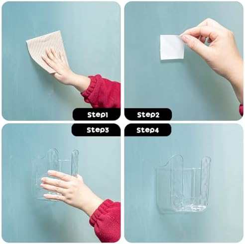Wipe Dispenser Holder Clear Tissue Box Wall Mount for Bathroom Kitchen 2Pcs - Image 7