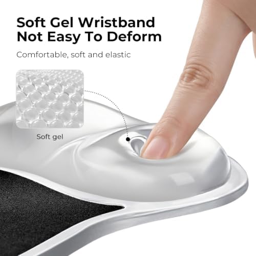 EooCoo Ergonomic Waterproof Mouse Pad with Gel Wrist Rest Support - Image 7