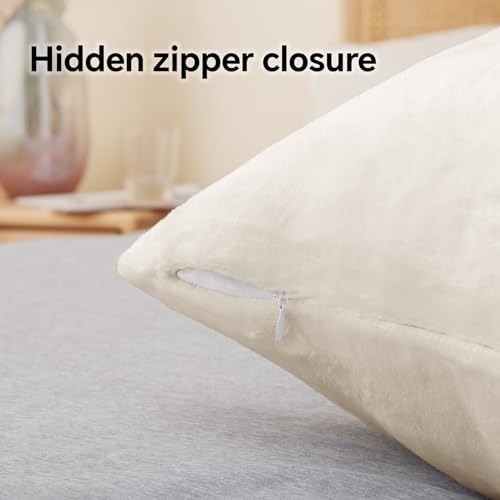 BEDELITE Flannel Pillowcases Standard Set of 2, Off White, 20x26 Inches - Image 6