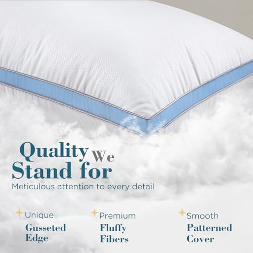 viewstar Pillows Queen Size Set of 2, Firm Support, Light Blue - Image 6