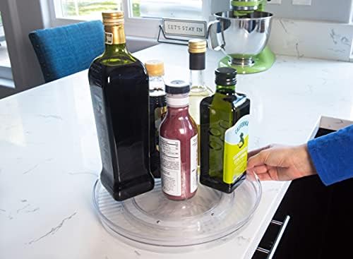 Kitchen Spaces Large Lazy Susan Turntable Organizer, Easy Reach Deep Cabinet Shelf Storage for Kitchen and Pantry Items, Great for Under the Sink, Clear and Sturdy with Full Spin - Image 2