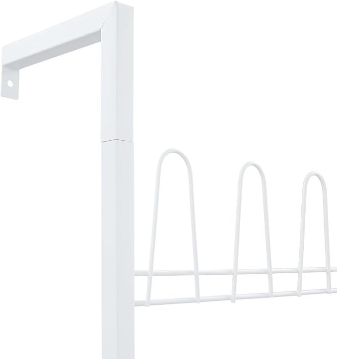 70 Inch 6-Tier Wall Mounted Metal Shoe Organizer, Hanging Shoe Rack for 18 Pairs, Space Saving Heavy Duty Iron Shoe Storage Caddy for Closet Entryway Garage (White)