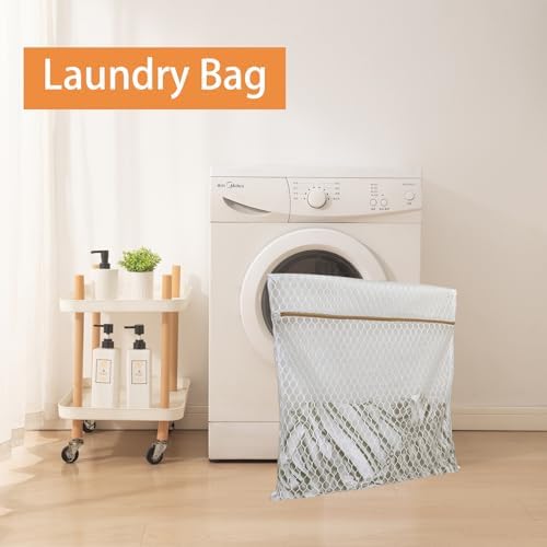 2 Pack Laundry Bag, Durable Big Honeycomb Mesh Laundry Bags Suitable for Delicate Clothes Washing 24 x 24 Inches (2 XX-Large) - Image 6