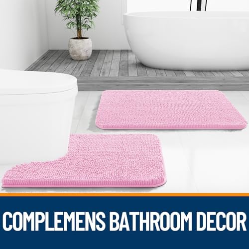 OLANLY Bathroom Runner Rugs 47x24, Extra Soft Absorbent Chenille Bath Rugs - Image 7