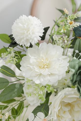 Forest Green Artificial Flowers Silk Fake Roses Peonies Greenery Combo Box Set for DIY Wedding Bouquets Bridal Shower Centerpieces Floral Arrangements Party Tables Home Decoration - Image 6