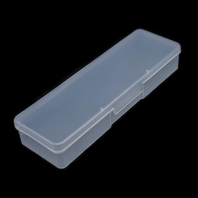 Lokyango 4 Pieces Plastic Storage Personal Box for Nail, Nail Implement Storage Box Organizer Case Manicure Tool Box for Nail Pedicure Supply Tools (clear)