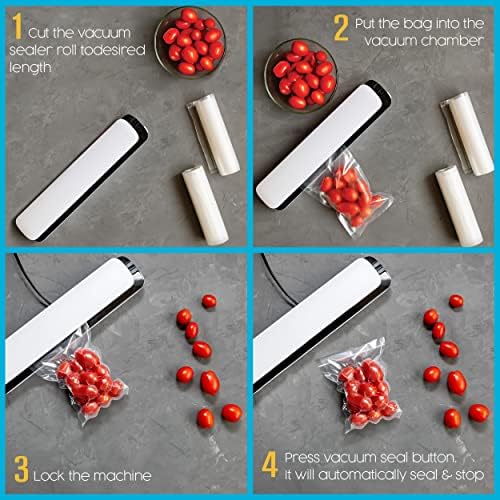 Vacuum Sealer Bags Food Saver Bags Rolls Vac Seal Sous Vide 8 Inch 8x50 2Pk - Image 6